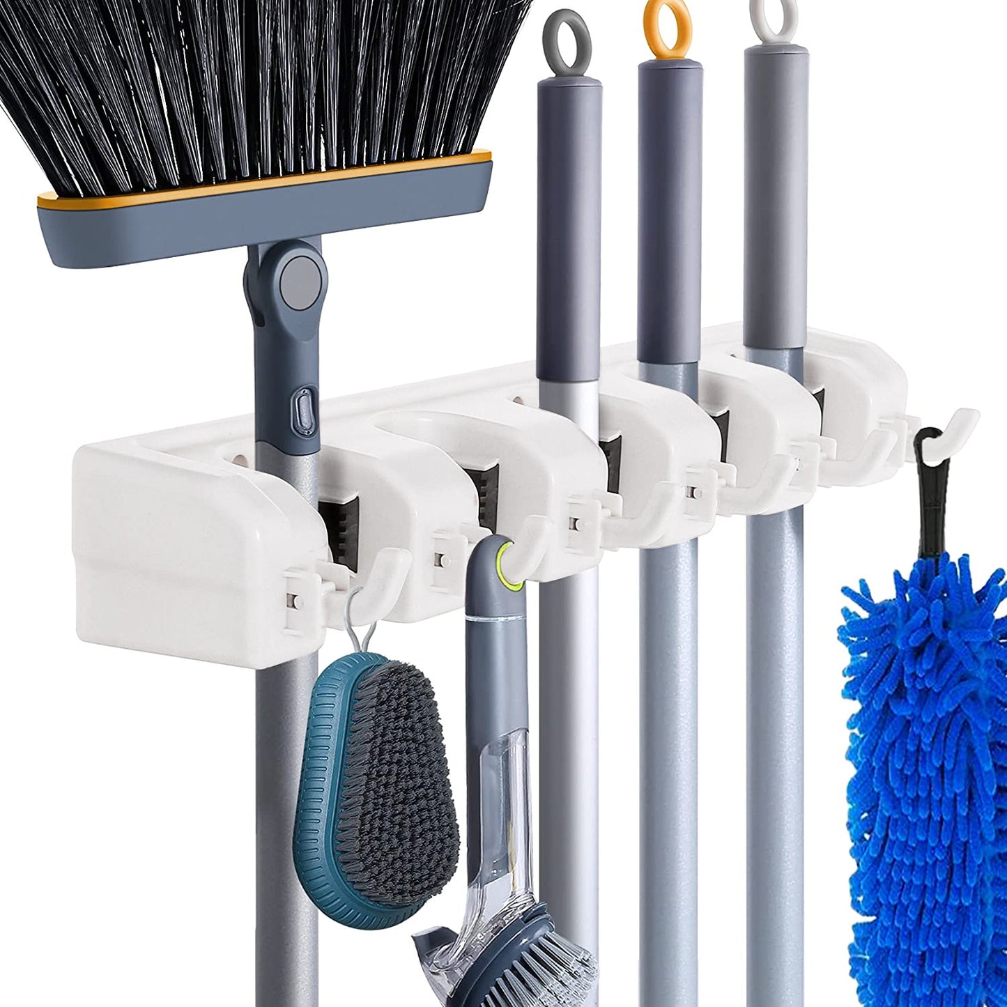 5 Slot Wall Mounted Broom/Utility Holder