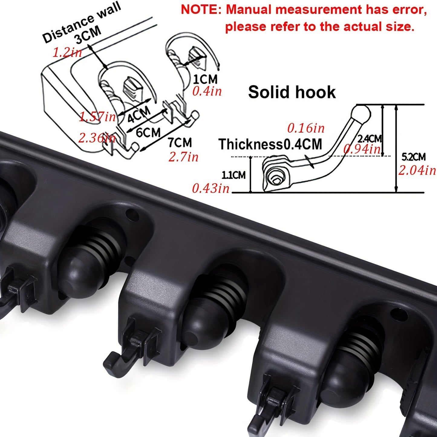 5 Slot Wall Mounted Broom/Utility Holder