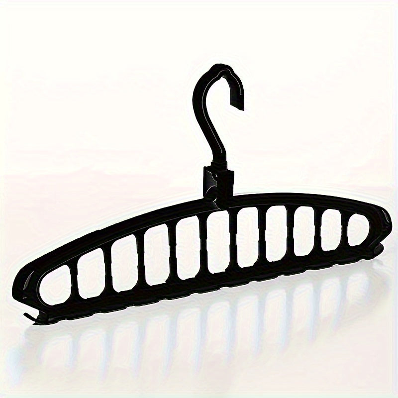 2pcs Foldable Heavy-Duty Multi-Hole Plastic Clothes Hangers