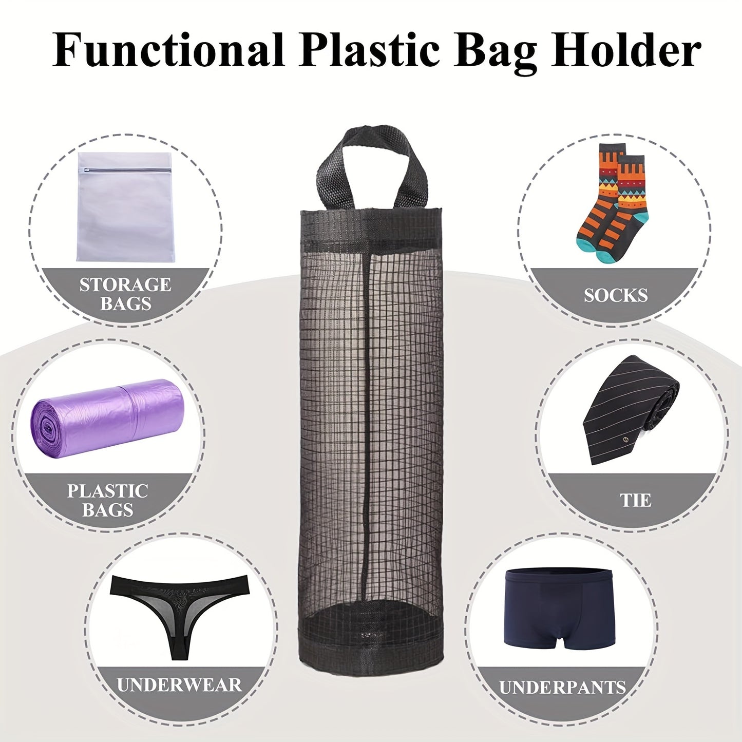 Foldable Mesh Grocery Bag Holder