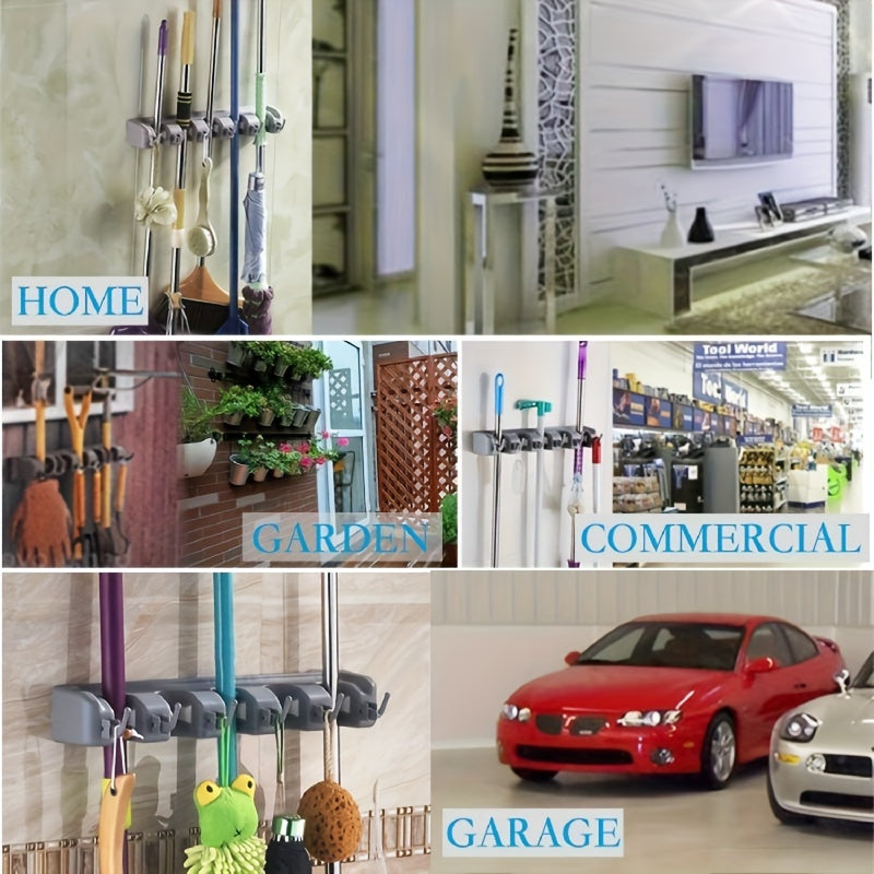 5 Slot Wall Mounted Broom/Utility Holder
