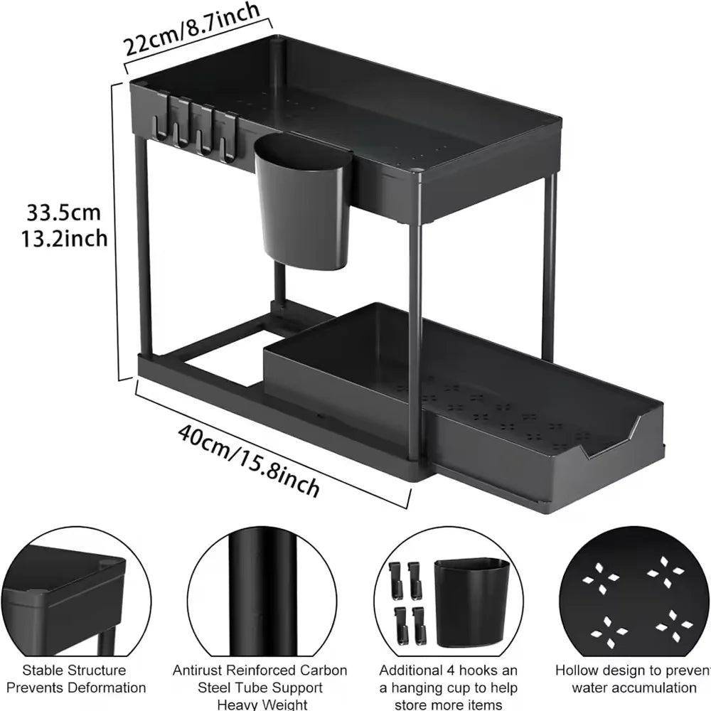 Under-Sink Pull-Out Storage Organizer