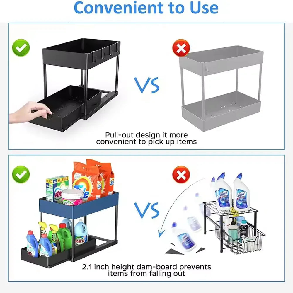 Under-Sink Pull-Out Storage Organizer