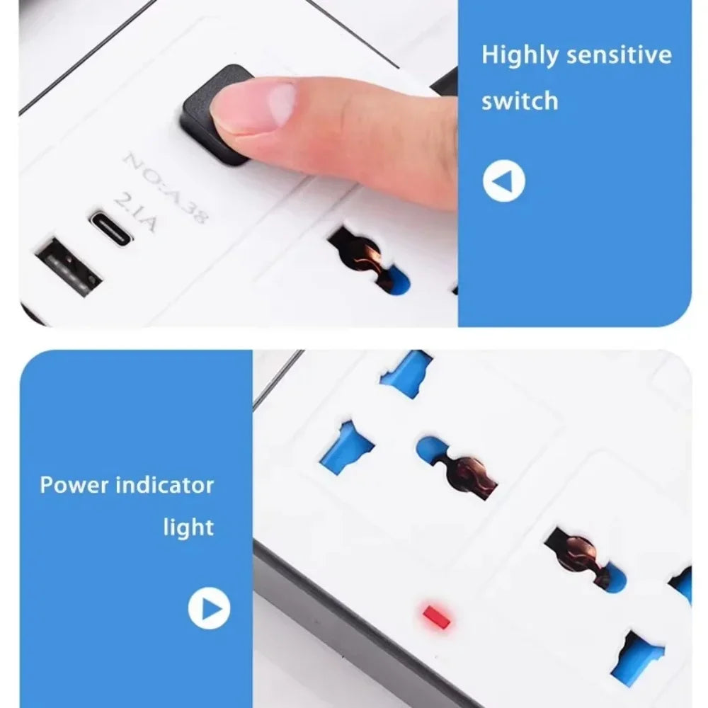 Universal Power Strip Type C USB Port