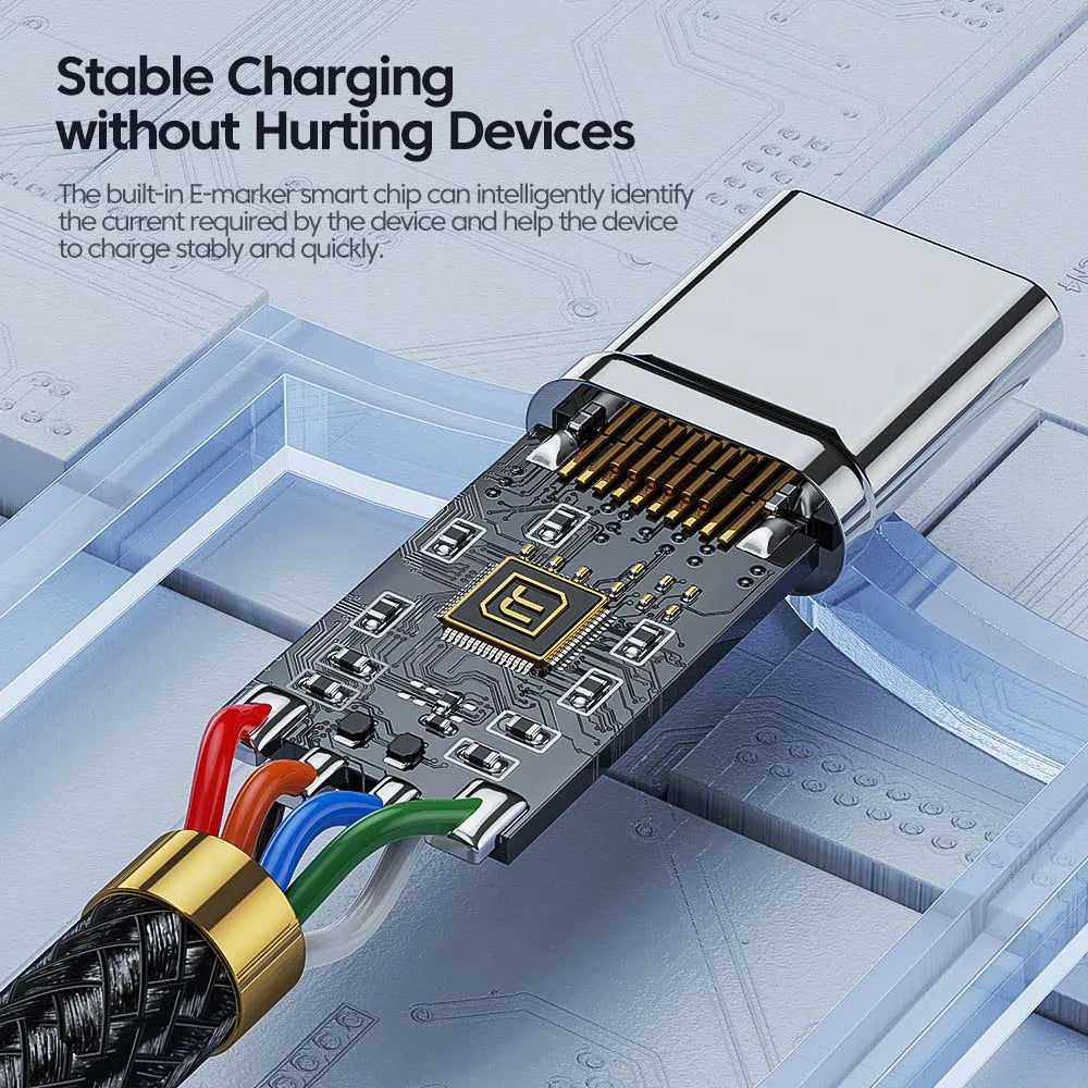 Toocki 100W Type C to USB C Cable PD 3.0 Quick Charge 4.0 Fast Charging Type