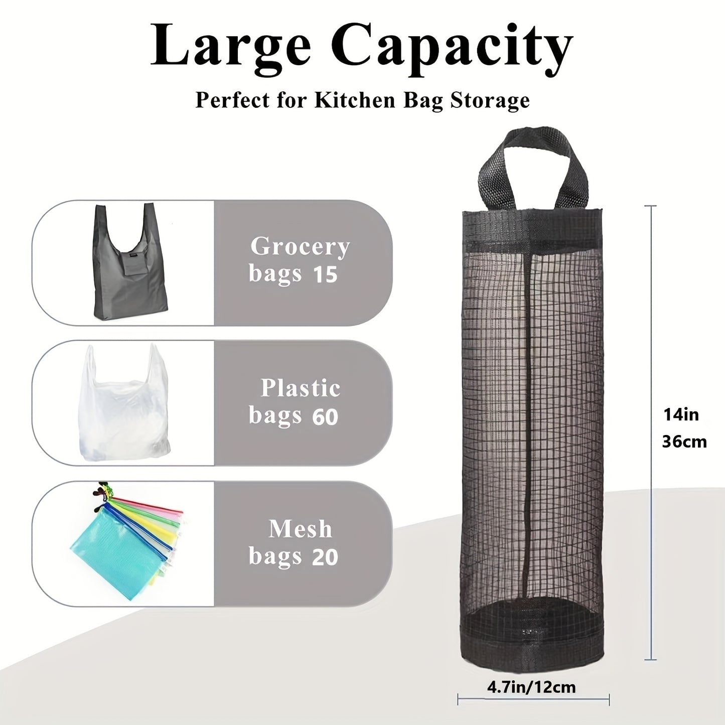 Foldable Mesh Grocery Bag Holder