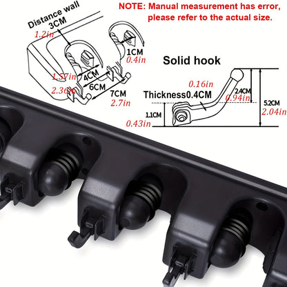 5 Slot Wall Mounted Broom/Utility Holder