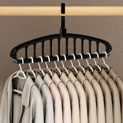2pcs Foldable Heavy-Duty Multi-Hole Plastic Clothes Hangers