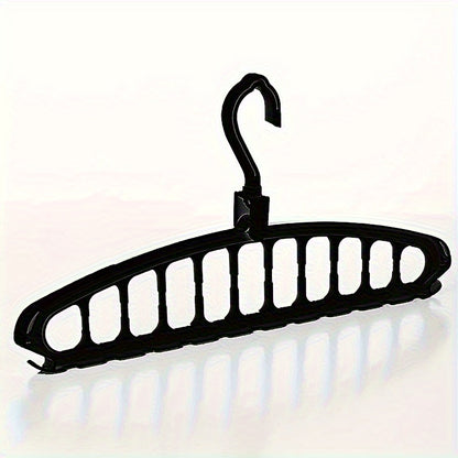 2pcs Foldable Heavy-Duty Multi-Hole Plastic Clothes Hangers