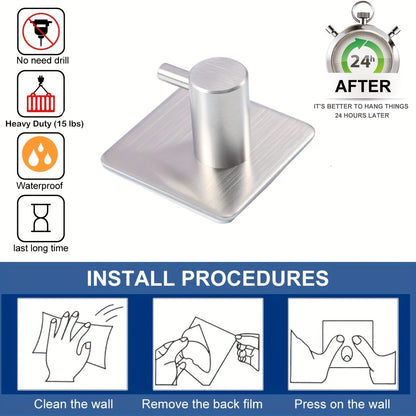 Adhesive Heavy-Duty Wall Hooks