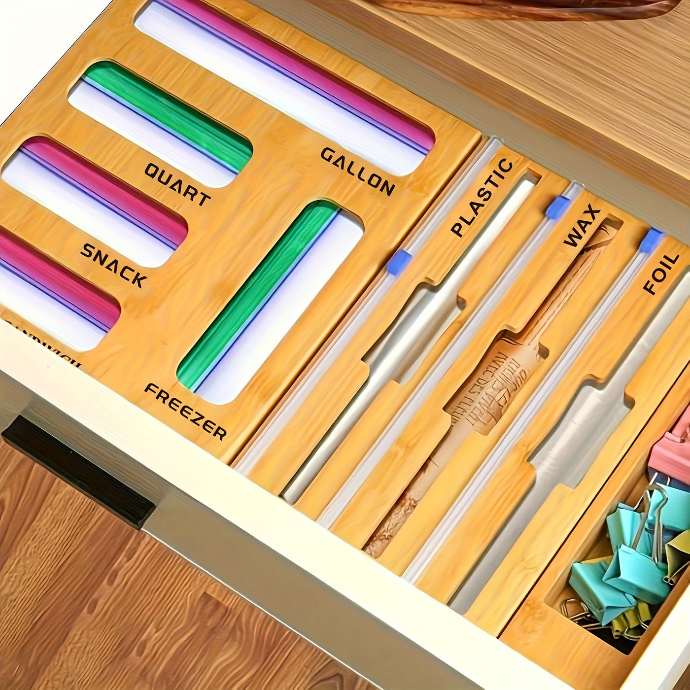 Bamboo Storage Bag Organizer