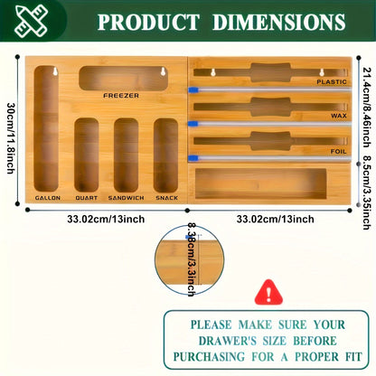 Bamboo Storage Bag Organizer