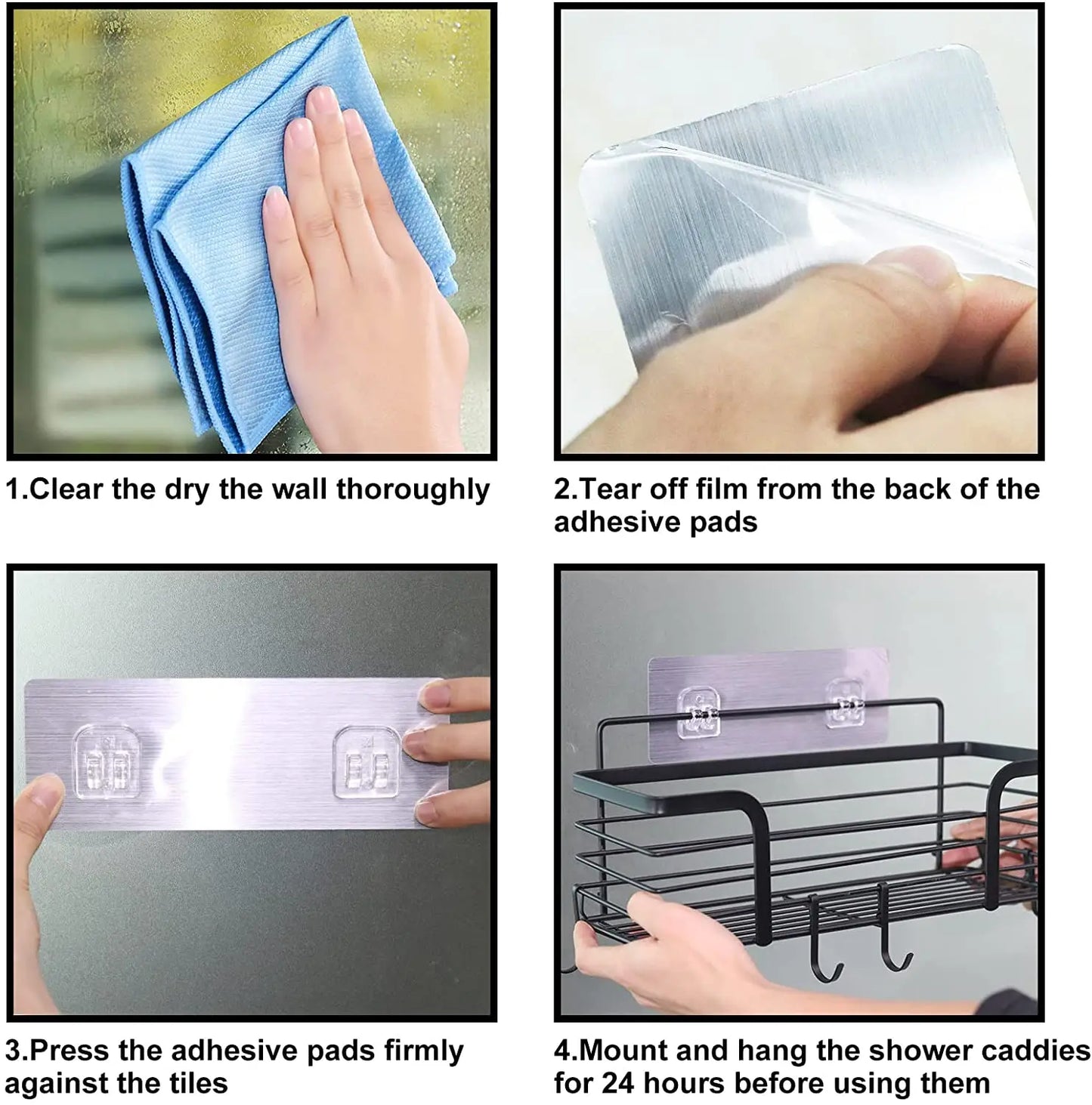 Adhesive Multi-Purpose Wall Basket