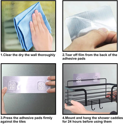 Adhesive Multi-Purpose Wall Basket