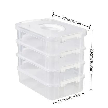 4-Tier Clear Stackable Storage Boxes