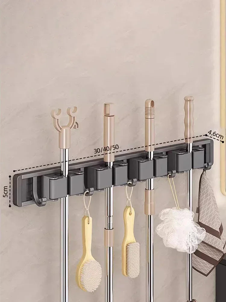 Wall-Mounted Broom/Utility Holder