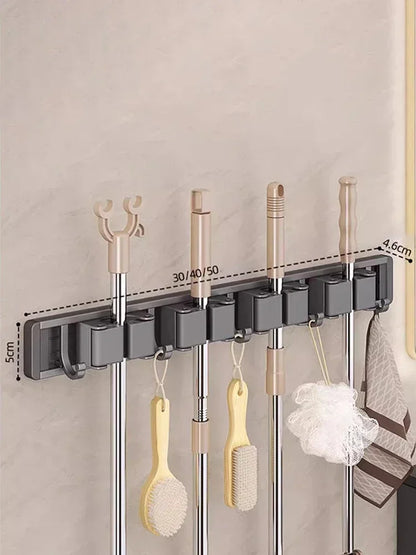 Wall-Mounted Broom/Utility Holder