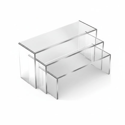 Multi-Tier Transparent Display Shelf