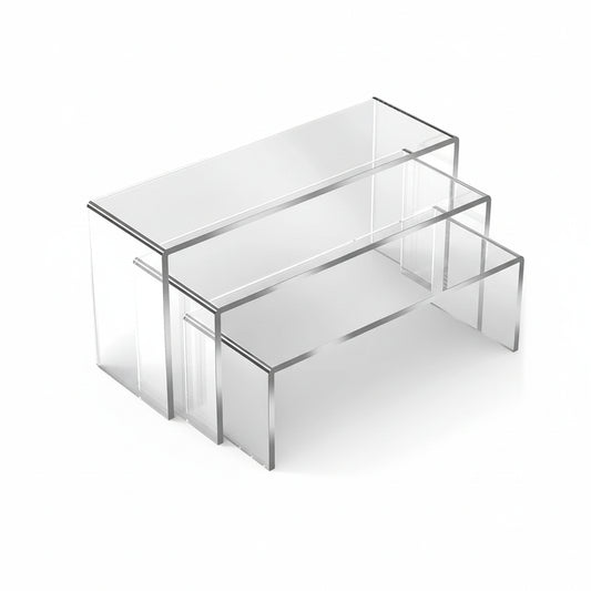 Multi-Tier Transparent Display Shelf
