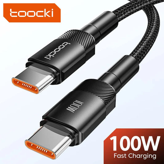 Toocki 100W Type C to USB C Cable PD 3.0 Quick Charge 4.0 Fast Charging Type