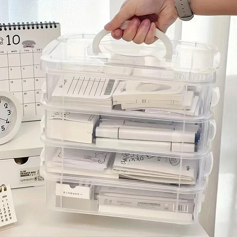 4-Tier Clear Stackable Storage Boxes