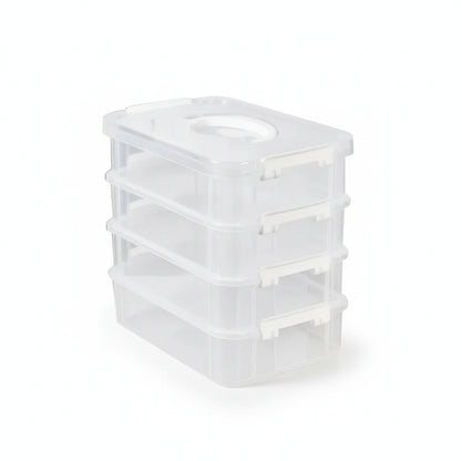 4-Tier Clear Stackable Storage Boxes