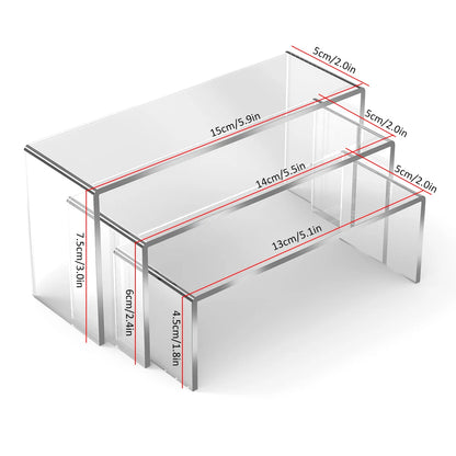 Multi-Tier Transparent Display Shelf