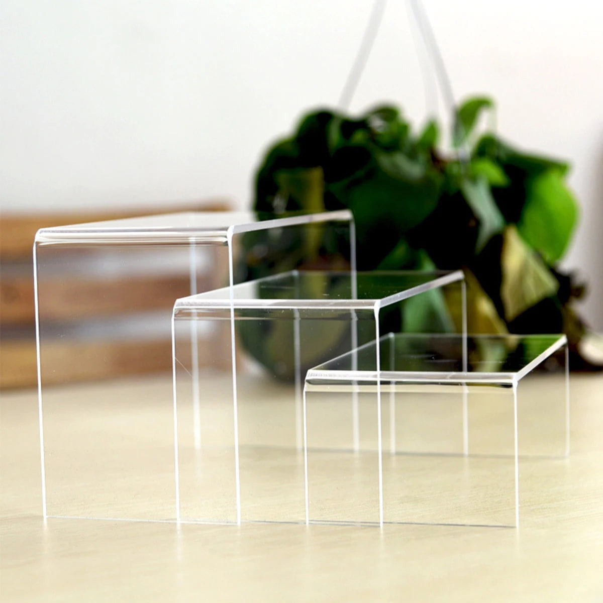 Multi-Tier Transparent Display Shelf