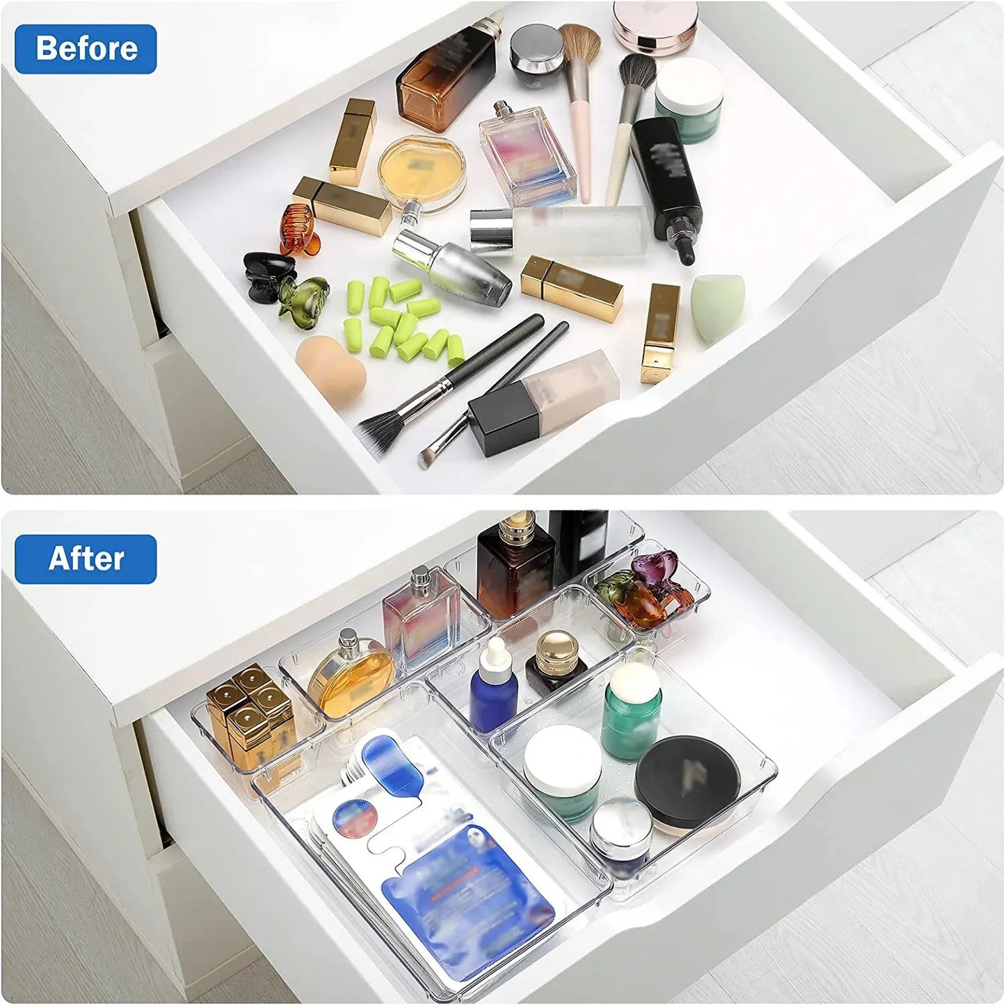 Drawer Organizers Clear Set