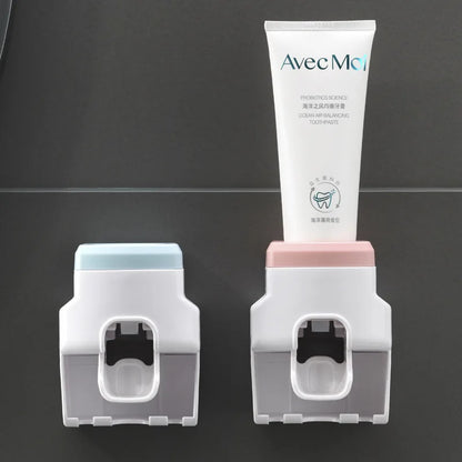 Automatic Toothpaste Dispenser and Toothbrush Holder