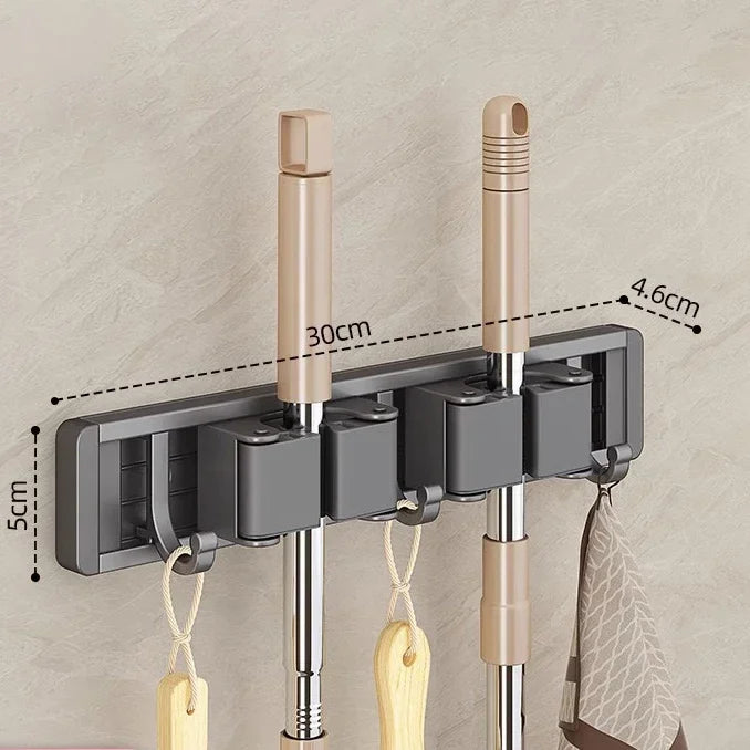 Wall-Mounted Broom/Utility Holder