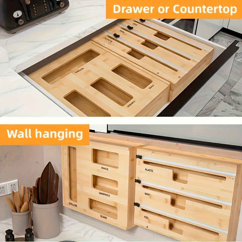 Bamboo Storage Bag Organizer