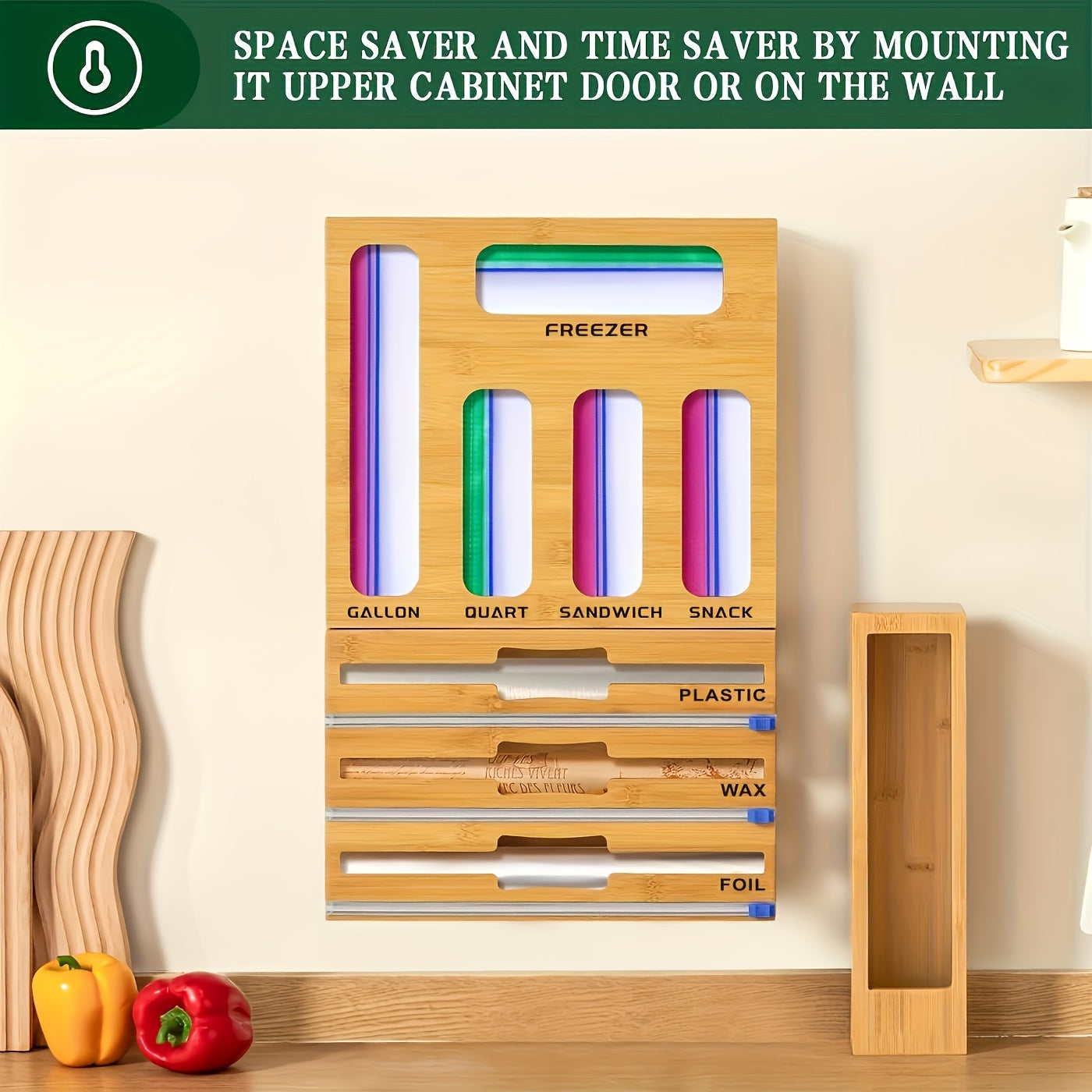 Bamboo Storage Bag Organizer